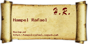 Hampel Rafael névjegykártya